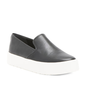 Leather Slip On Sneakers