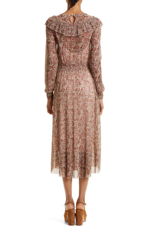 TED BAKER LONDON Debbix Floral Long Sleeve Fit & Flare Dress