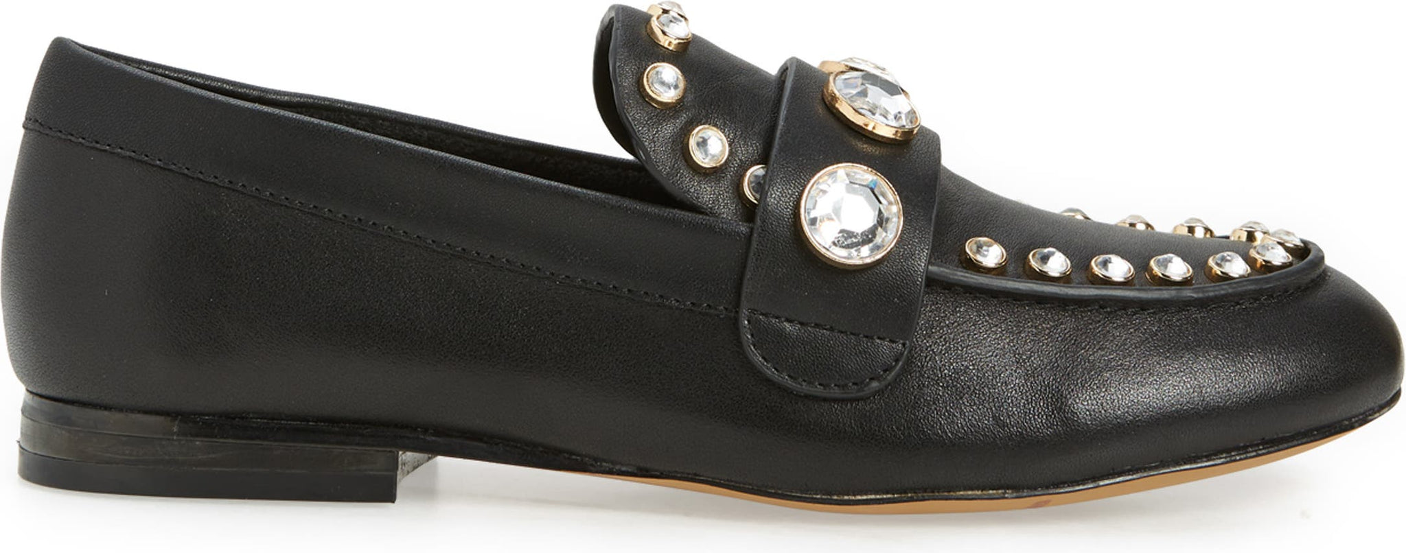 KARL LAGERFELD PARIS Avah Studded Loafer, Alternate, color, BLACK