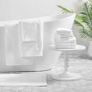 image 2 of Hotel Style Egyptian Cotton Towel 10-Piece Set, White
