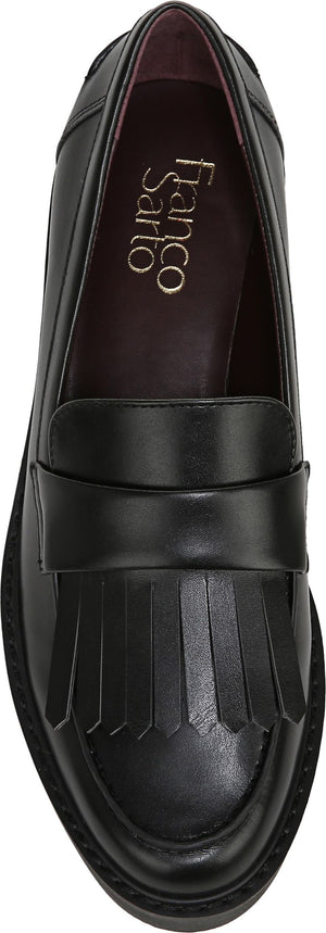 FRANCO SARTO Cello Kiltie Lug Sole Loafer, Alternate, color, BLACK