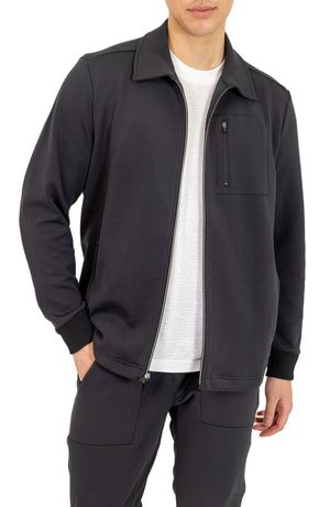 PINO BY PINOPORTE Stretch Cotton Blend Jacket, Main, color, Black