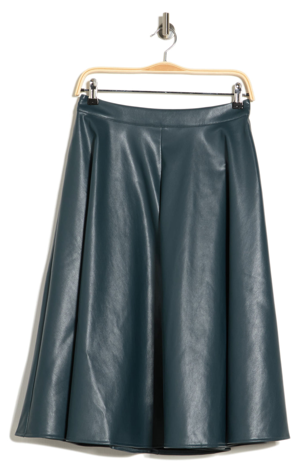ALEXIA ADMOR Faux Leather Midi Skirt, Alternate, color, TEAL
