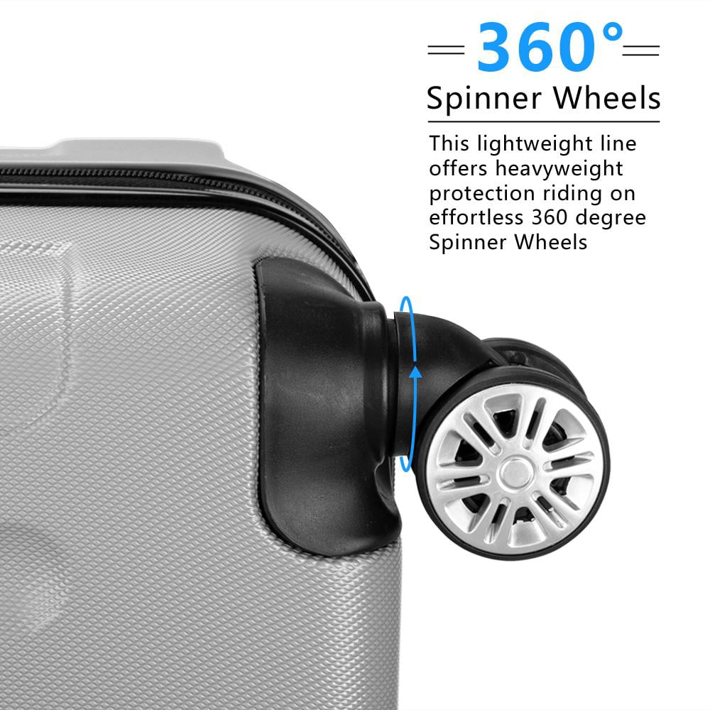 image 11 of Zimtown 3 Piece Nested Spinner Suitcase Luggage Set With TSA Lock Gray