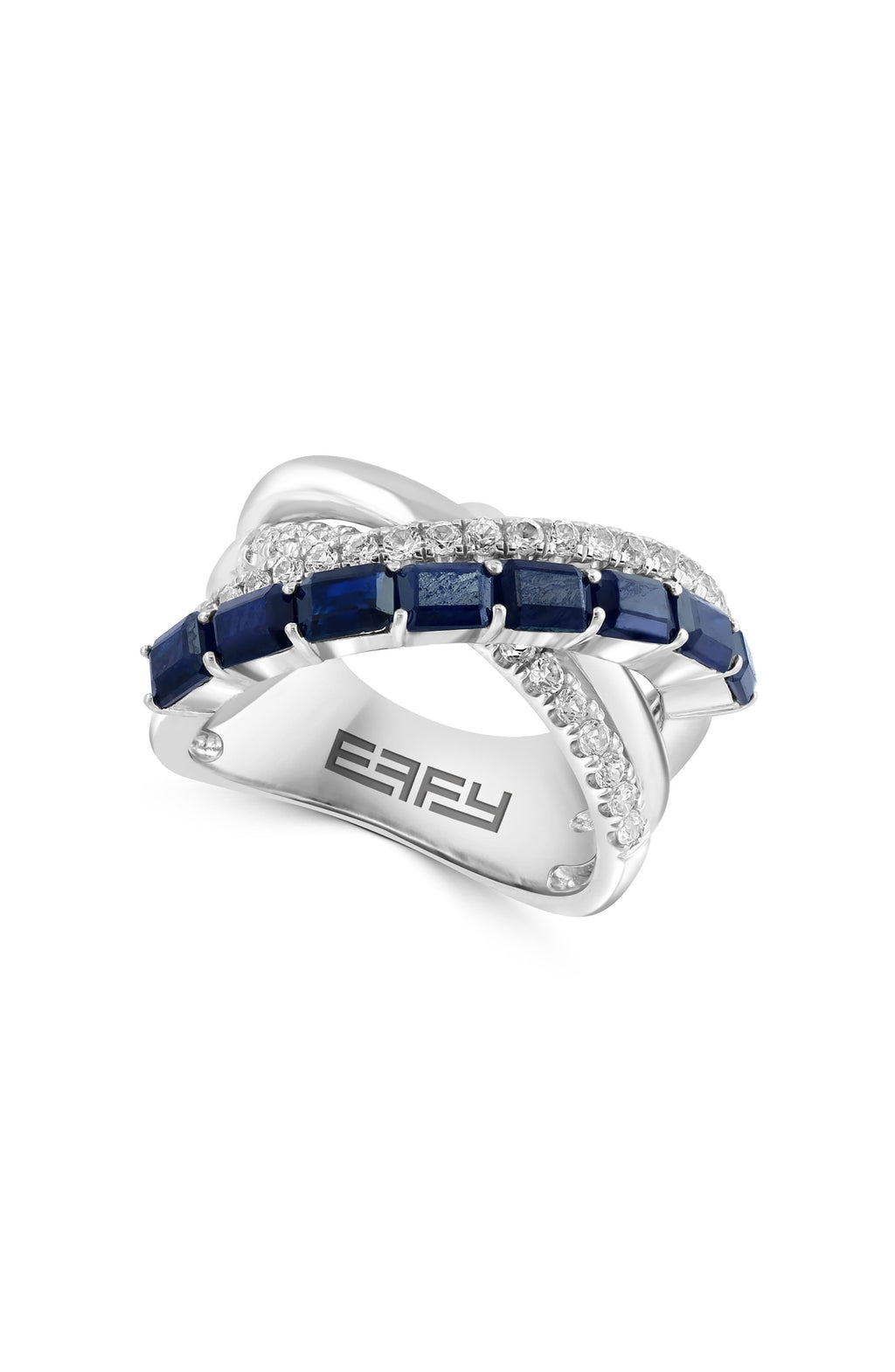 EFFY Sterling Silver Stone & White Sapphire Ring, Main, color, BLUE SAPPHIRE