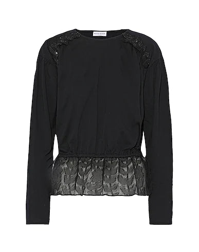 SONIA RYKIEL Blouse Black 100% Cotton, Silk