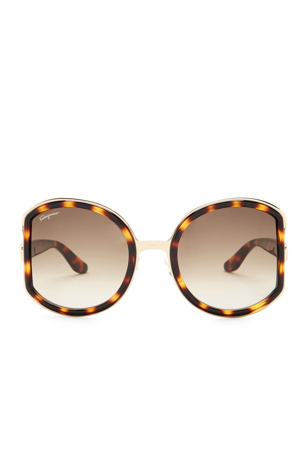 FERRAGAMO 52mm Oversized Sunglasses, Main, color, DARK TORTOISE