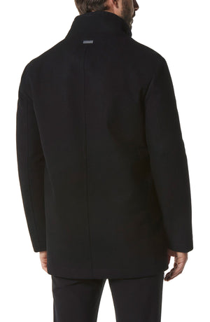 Marc New York Dorsey Wool Blend Car Coat, Alternate, color, BLACK