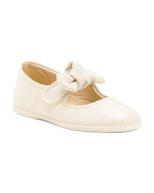 Made In Spain Mary Jane Flats With Bow (Toddler, Little Kid, Big Kid)