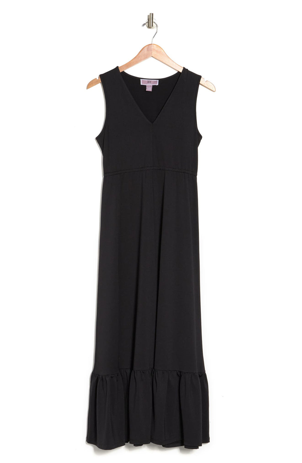 LOVE BY DESIGN Alba Sleeveless Tiered Maxi Dress, Alternate, color, BLACK