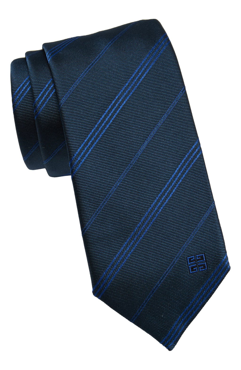 GIVENCHY Stripe Silk Tie, Main, color, BLUE MULTI