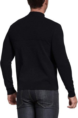 Iceglad Mens Slim Fit Zip Up Mock Neck Polo Sweater Casual Long Sleeve Sweater and Pullover Sweaters with Ribbing Edge - image 6 of 7