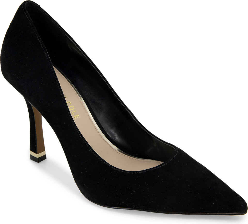 Kenneth Cole New York Romi Pointed Toe Pump, Main, color, BLACK SUEDE