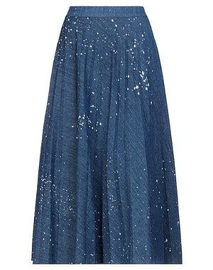 ALYSI Skirts Blue 100% Cotton