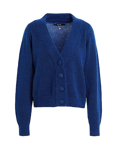 VERO MODA Cardigan Blue 50% Recycled polyester, 47% Polyester, 3% Elastane