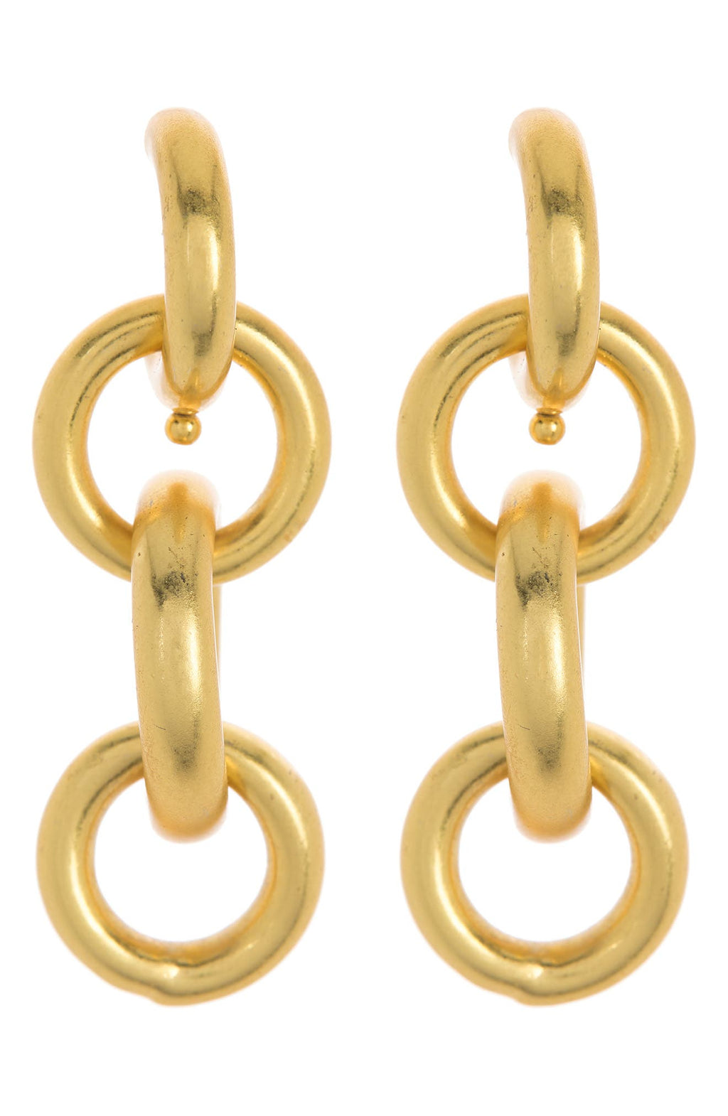 Madewell Ring Theory Huggie Link Drop Earrings, Main, color, VINTAGE GOLD