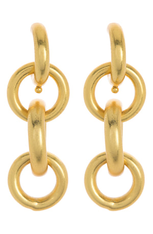 Madewell Ring Theory Huggie Link Drop Earrings, Main, color, VINTAGE GOLD