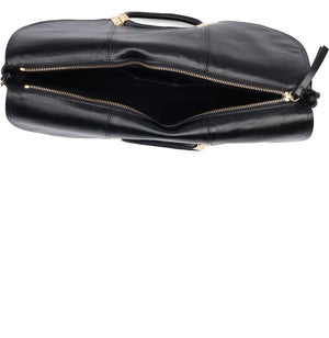 See by Chloé Eleonora Foldover Leather Shoulder Bag, Alternate, color, BLACK