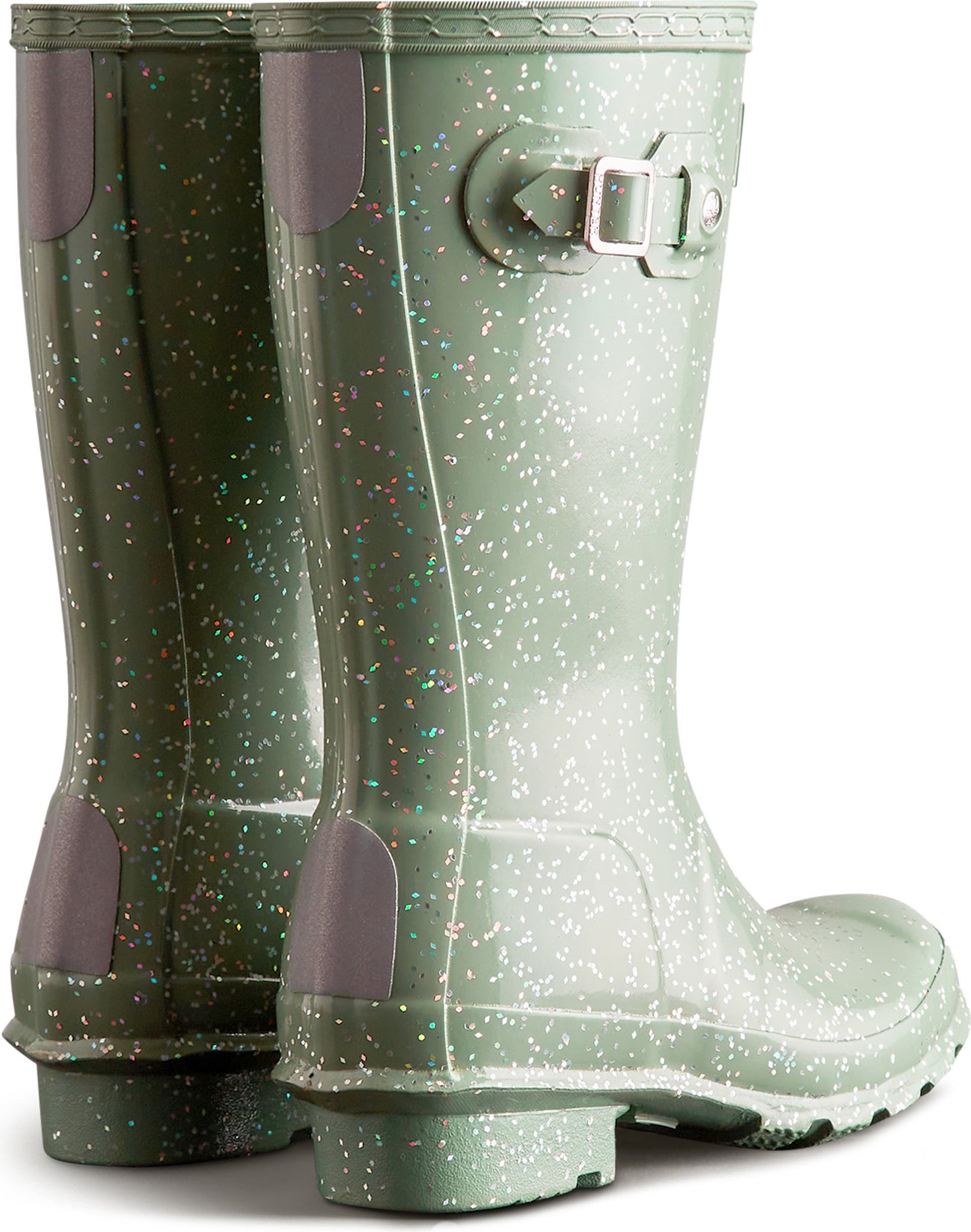 HUNTER Original Giant Glitter Waterproof Rain Boot, Alternate, color, SWEET GALE GREEN