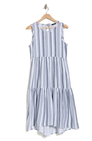 RDI Stripe Gauze Dress, Alternate, color, INK