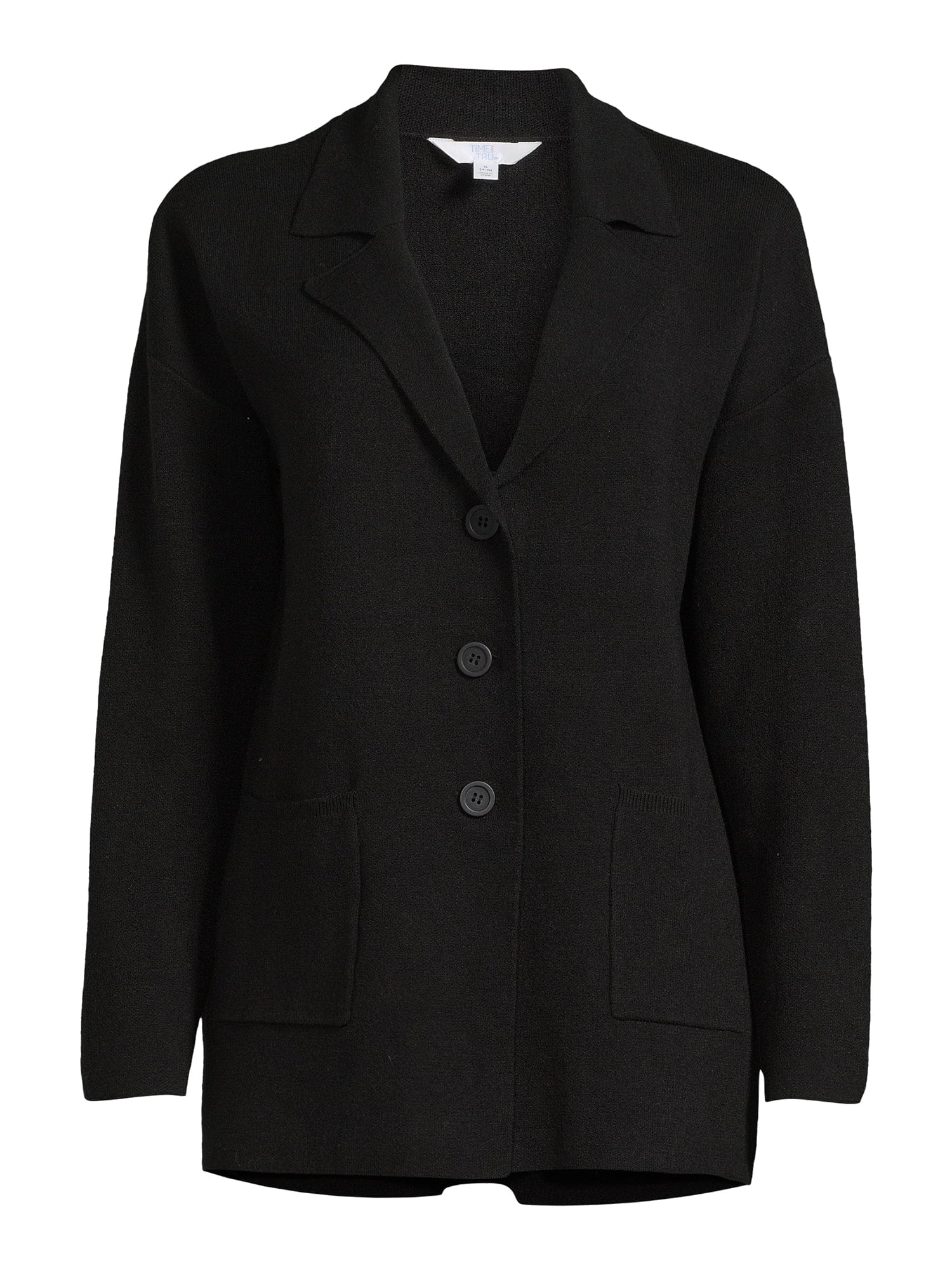 Time and Tru Women's Midweight Sweater Blazer - image 9 of 9