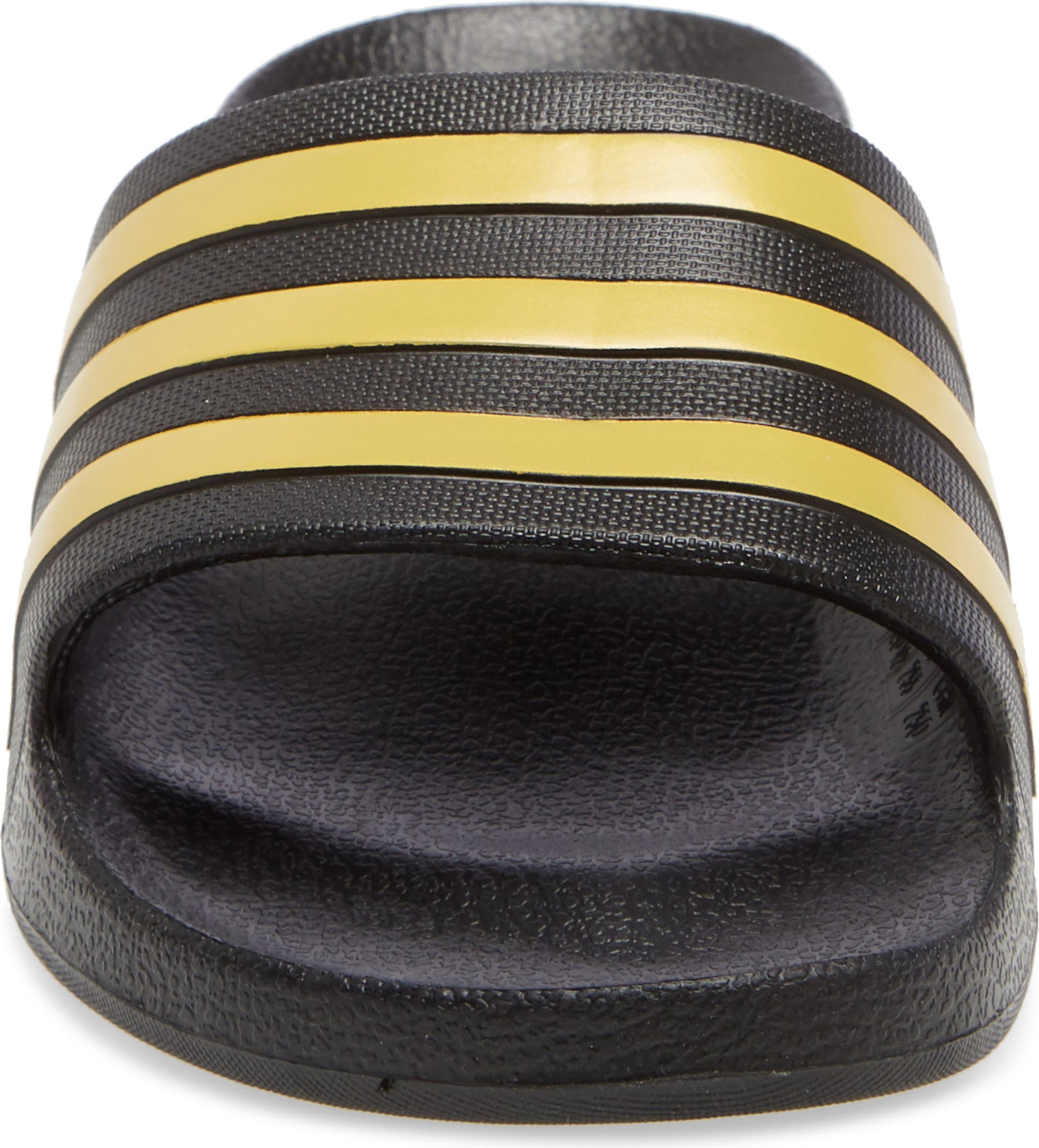 ADIDAS Adilette Aqua Sport Slide Sandal, Alternate, color, CORE BLACK/ GOLD/ CORE BLACK