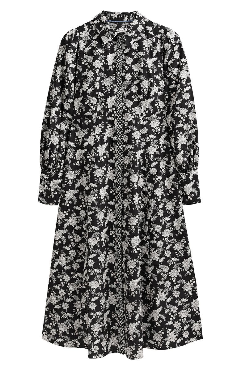 BODEN Floral Empire Long Sleeve Cotton Shirtdress