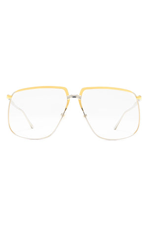 Gucci 63mm Square Sunglasses, Main, color, GOLD SILVER