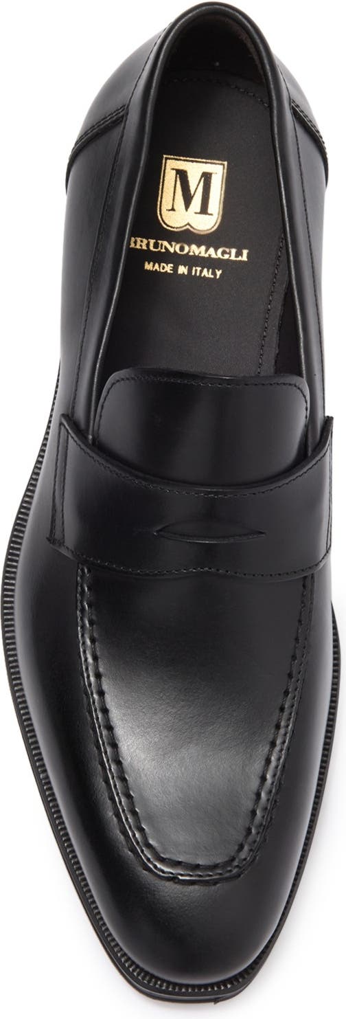 BRUNO MAGLI Hudson Penny Slot Strap Loafer, Alternate, color, BLACK