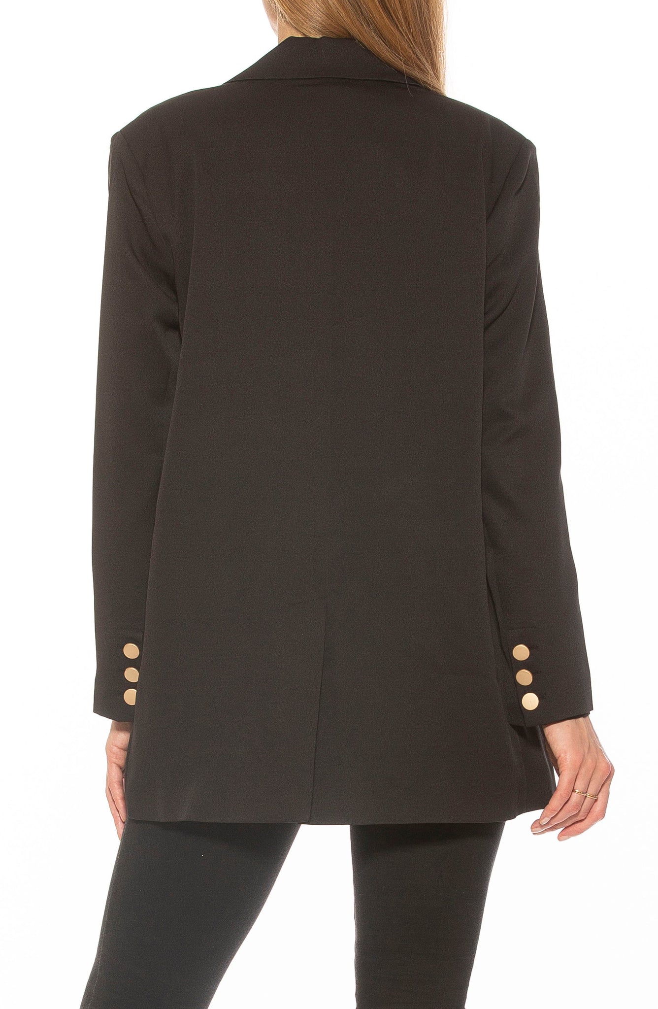 ALEXIA ADMOR Ellie Classic Boyfriend Blazer, Main, color, BLACK