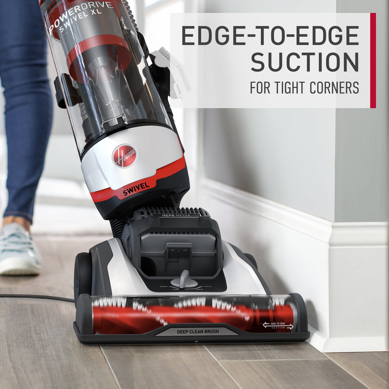 image 5 of Hoover MAXLife PowerDrive Swivel XL Bagless Upright Vacuum Cleaner with HEPA Media Filtration, UH75110