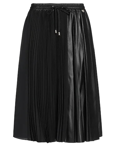 TWINSET UNDERWEAR Midi skirt Black 100% Polyester