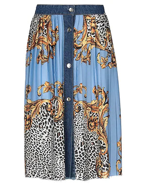 LIU •JO Midi skirt Azure 100% Polyester, Cotton, Elastane