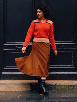 Knitted V-Neck Long-Sleeve Sweater (MARNI)