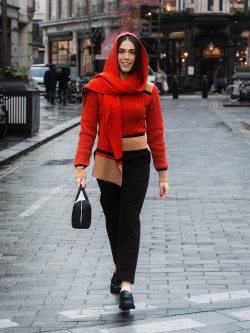 Knitted V-Neck Long-Sleeve Sweater (MARNI)