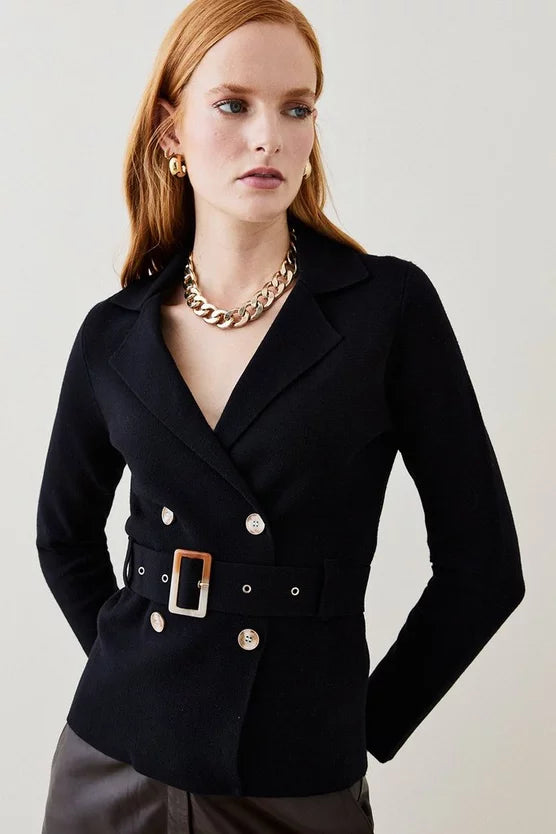 Milano Knit Belted Jacket